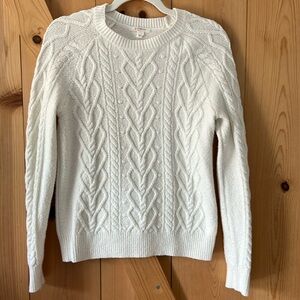 Crew cuts sweater size 12-14. Cream cable knit.